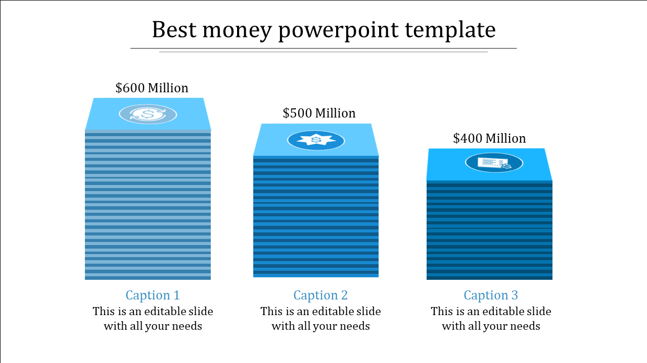 money powerpoint template-blue
